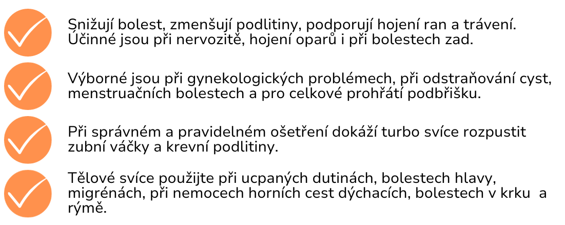 účinky tělových svící